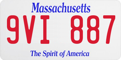 MA license plate 9VI887