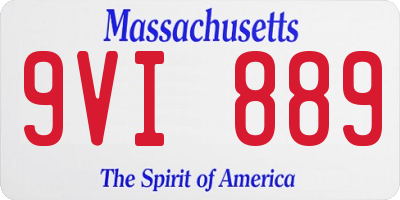 MA license plate 9VI889