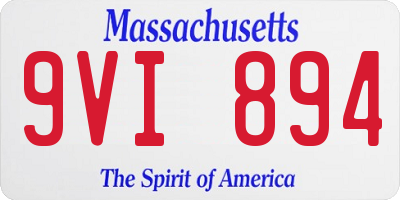 MA license plate 9VI894