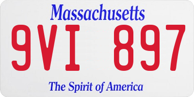 MA license plate 9VI897