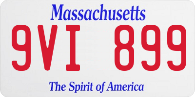 MA license plate 9VI899