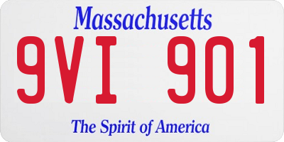 MA license plate 9VI901