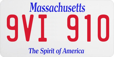 MA license plate 9VI910