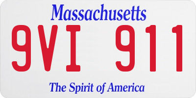 MA license plate 9VI911
