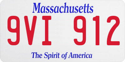 MA license plate 9VI912