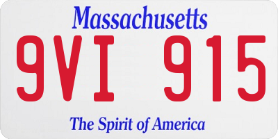 MA license plate 9VI915