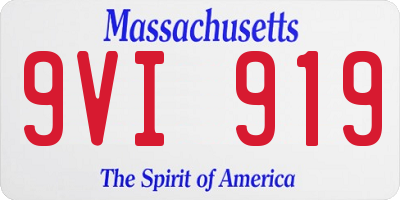 MA license plate 9VI919