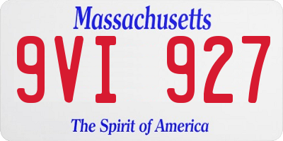 MA license plate 9VI927