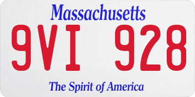 MA license plate 9VI928