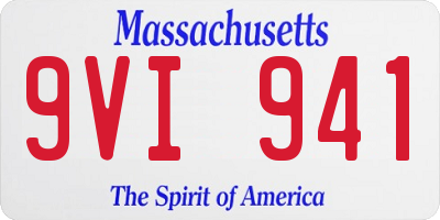 MA license plate 9VI941