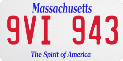 MA license plate 9VI943