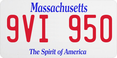 MA license plate 9VI950