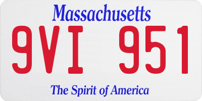 MA license plate 9VI951