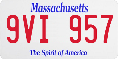 MA license plate 9VI957