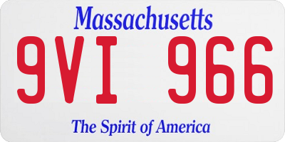 MA license plate 9VI966