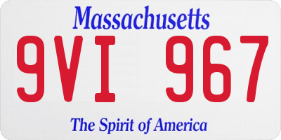 MA license plate 9VI967