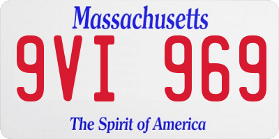 MA license plate 9VI969
