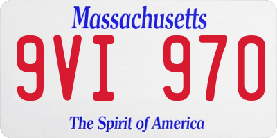 MA license plate 9VI970