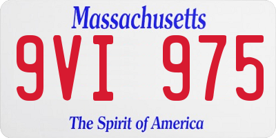 MA license plate 9VI975