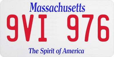 MA license plate 9VI976