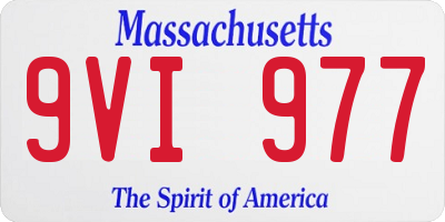 MA license plate 9VI977