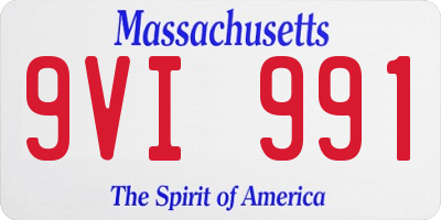 MA license plate 9VI991