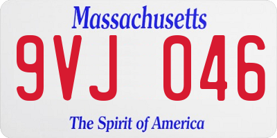 MA license plate 9VJ046