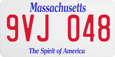 MA license plate 9VJ048