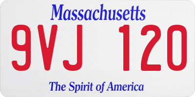 MA license plate 9VJ120