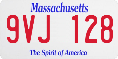 MA license plate 9VJ128