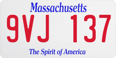 MA license plate 9VJ137