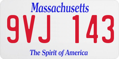 MA license plate 9VJ143