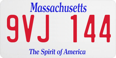 MA license plate 9VJ144