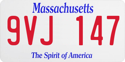 MA license plate 9VJ147