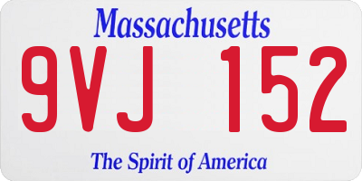 MA license plate 9VJ152
