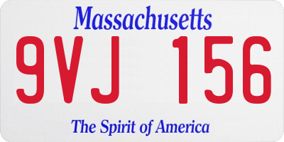 MA license plate 9VJ156