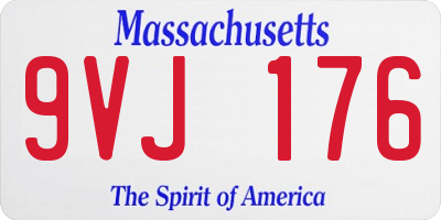 MA license plate 9VJ176