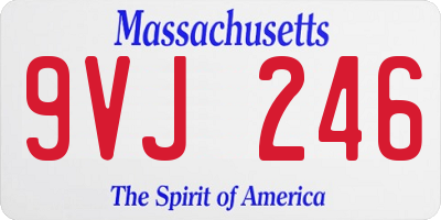 MA license plate 9VJ246