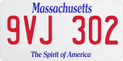 MA license plate 9VJ302