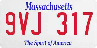 MA license plate 9VJ317
