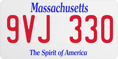 MA license plate 9VJ330