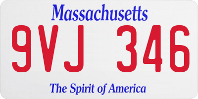 MA license plate 9VJ346