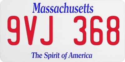 MA license plate 9VJ368