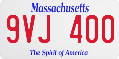 MA license plate 9VJ400