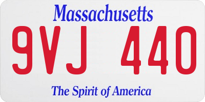 MA license plate 9VJ440
