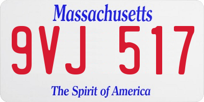 MA license plate 9VJ517