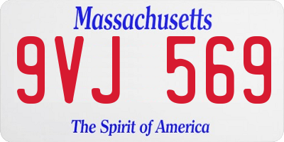 MA license plate 9VJ569