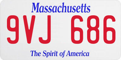 MA license plate 9VJ686