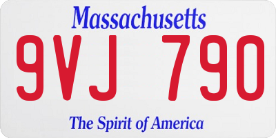 MA license plate 9VJ790