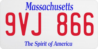 MA license plate 9VJ866